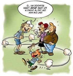 ADHD bij kinderen cartoon