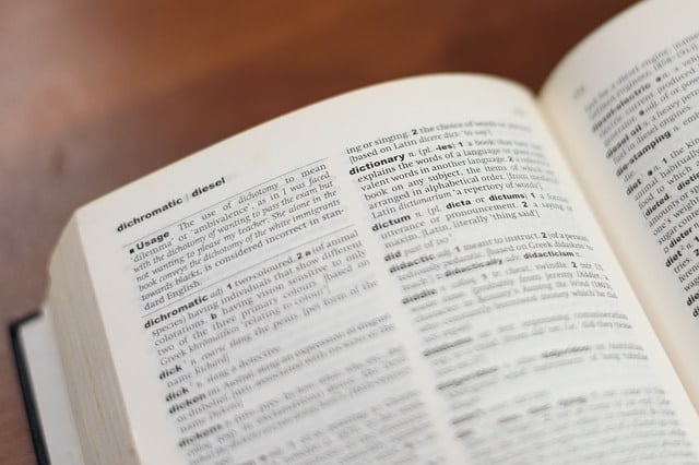 Woordenboek woordenlijst