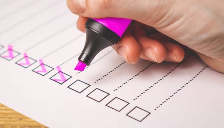 Checklist to do lijstje