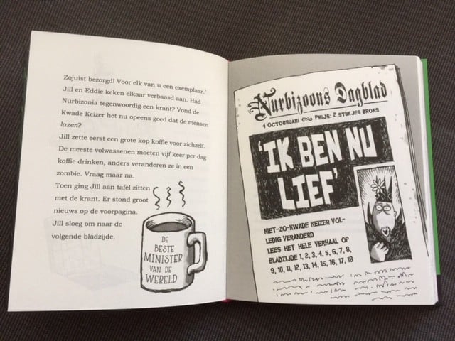 Pagina uit Koning Eddie boek kinderboek