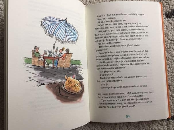 Een bladzijde uit "De Gezondste Opa van Europa"